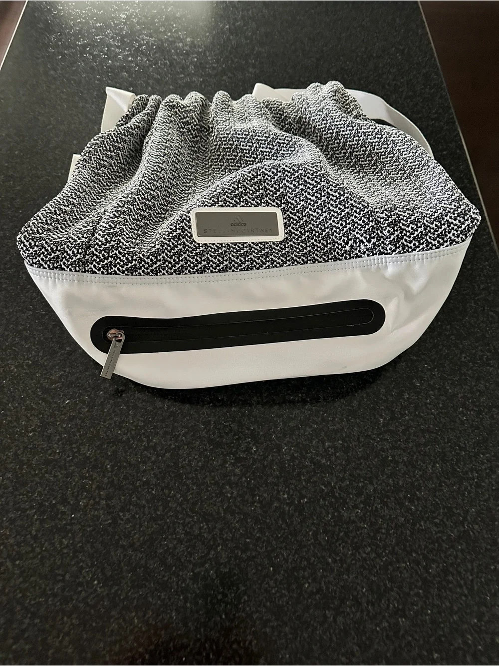Stella McCartney for Adidas Vegan Leather Trimmed Knit Backpack
